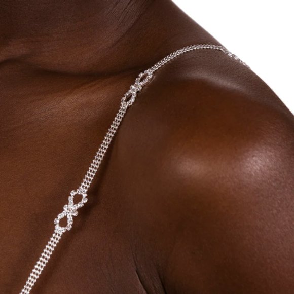 Rhinestone Bra Straps Silver - Picture 4 of 4